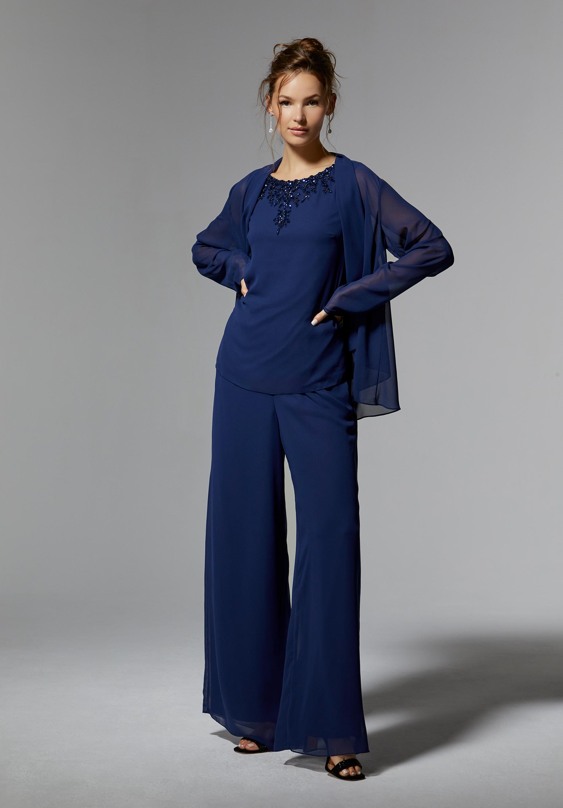 Royal blue Mother of the bride pantsuits dresses Two piece Women