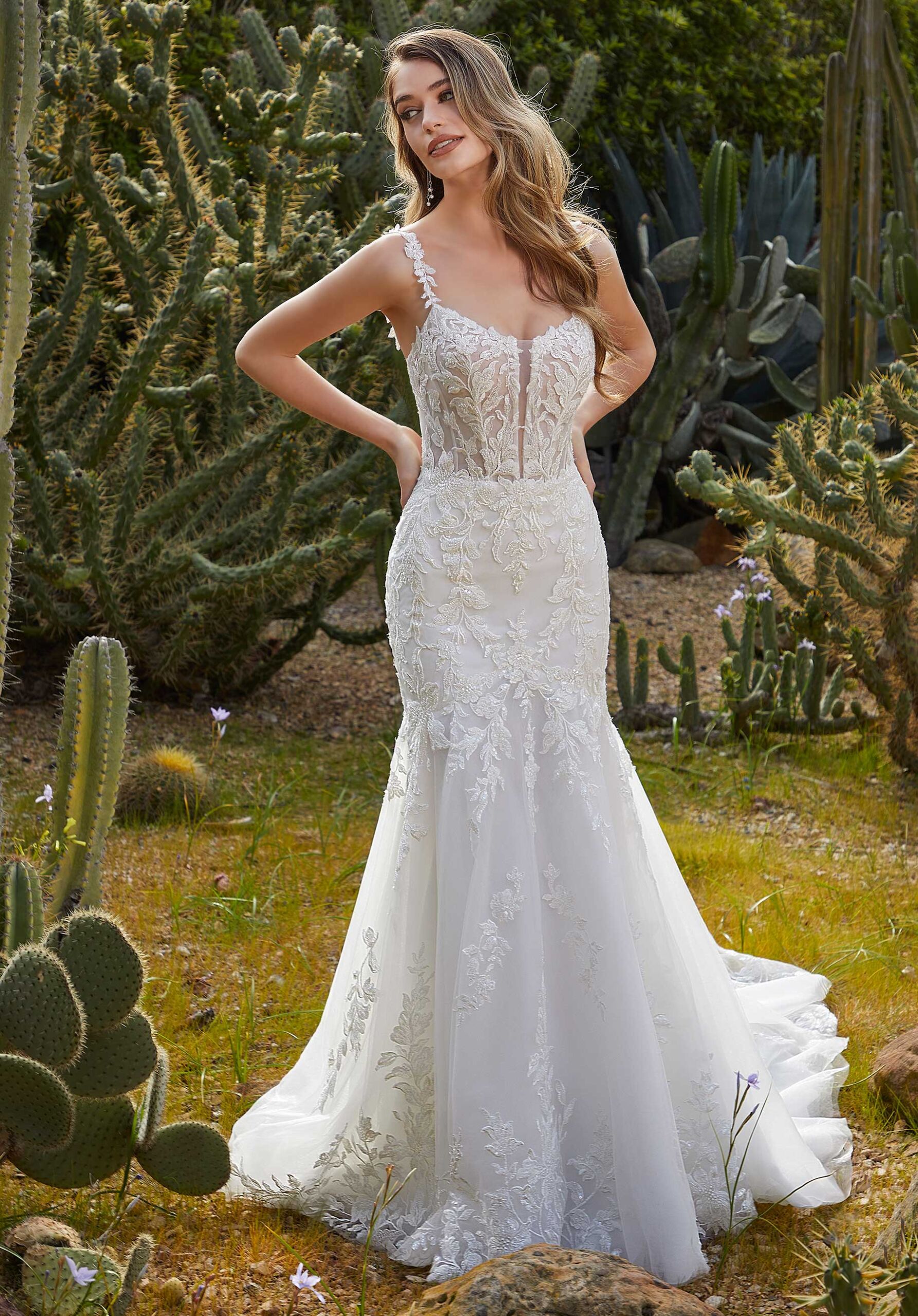 mermaid and fit and flare wedding dresses