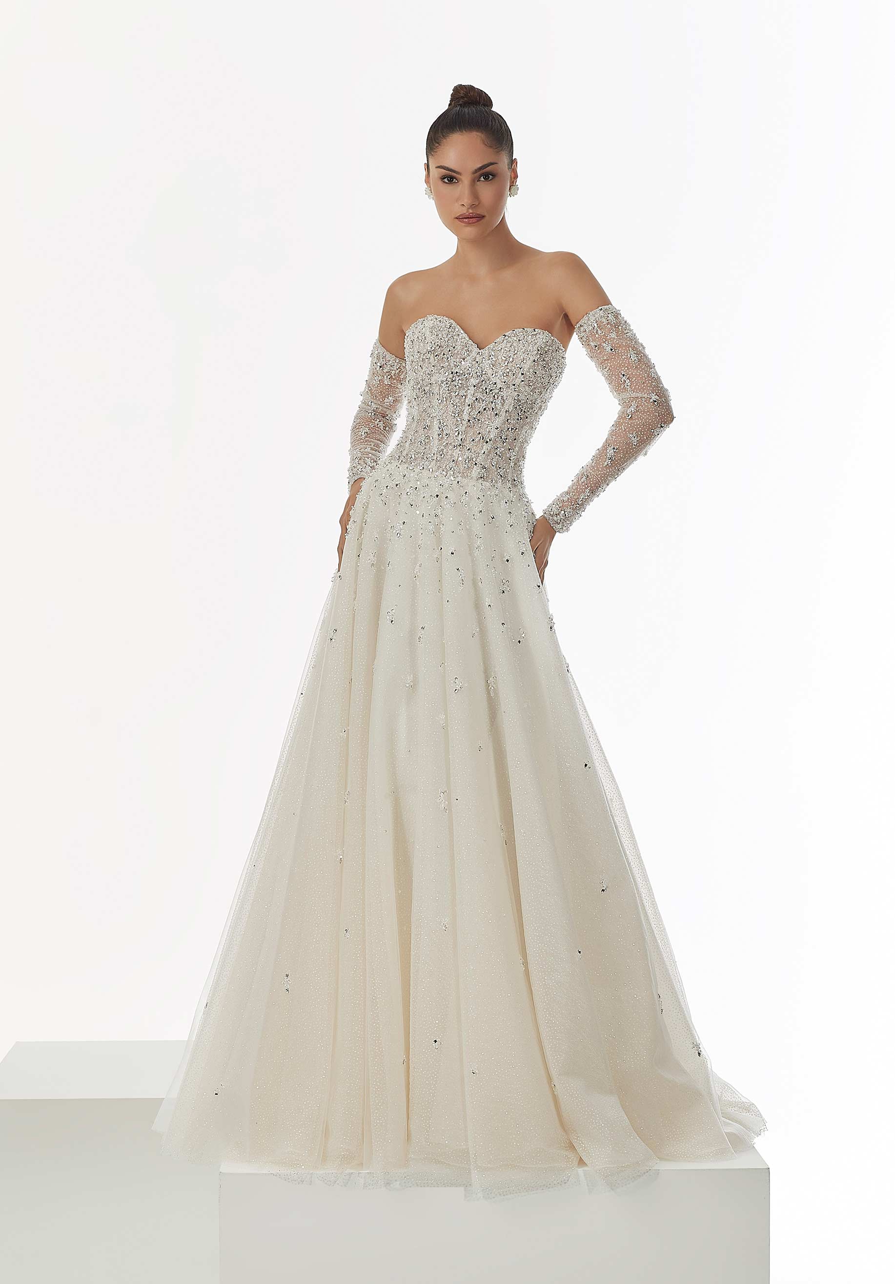 Net White Christian Wedding Gowns - Hand Beaded and Embroidered, Ball gown  at Rs 45000 in New Delhi